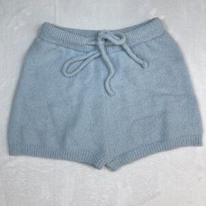 Hello Molly Shorts Womens Size Small Blue Sweater Cotton Blend